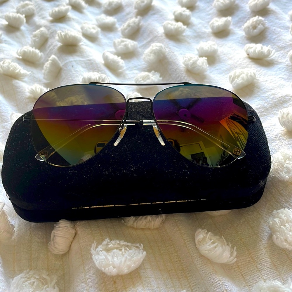 Gucci sunglasses worn once! Special edition with multi color lens